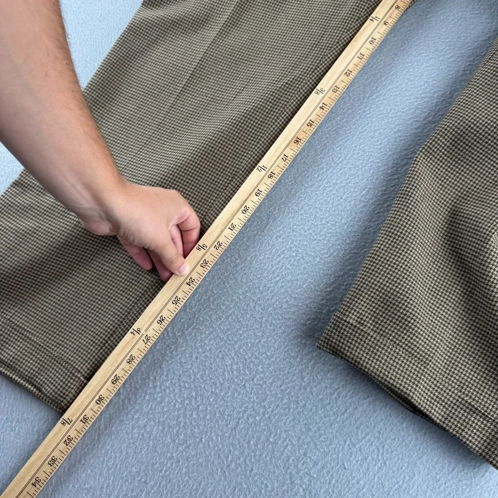 Vintage Polo Ralph Lauren Pants Mens Fits 36x31 Houndstooth Pleated Slacks USA
